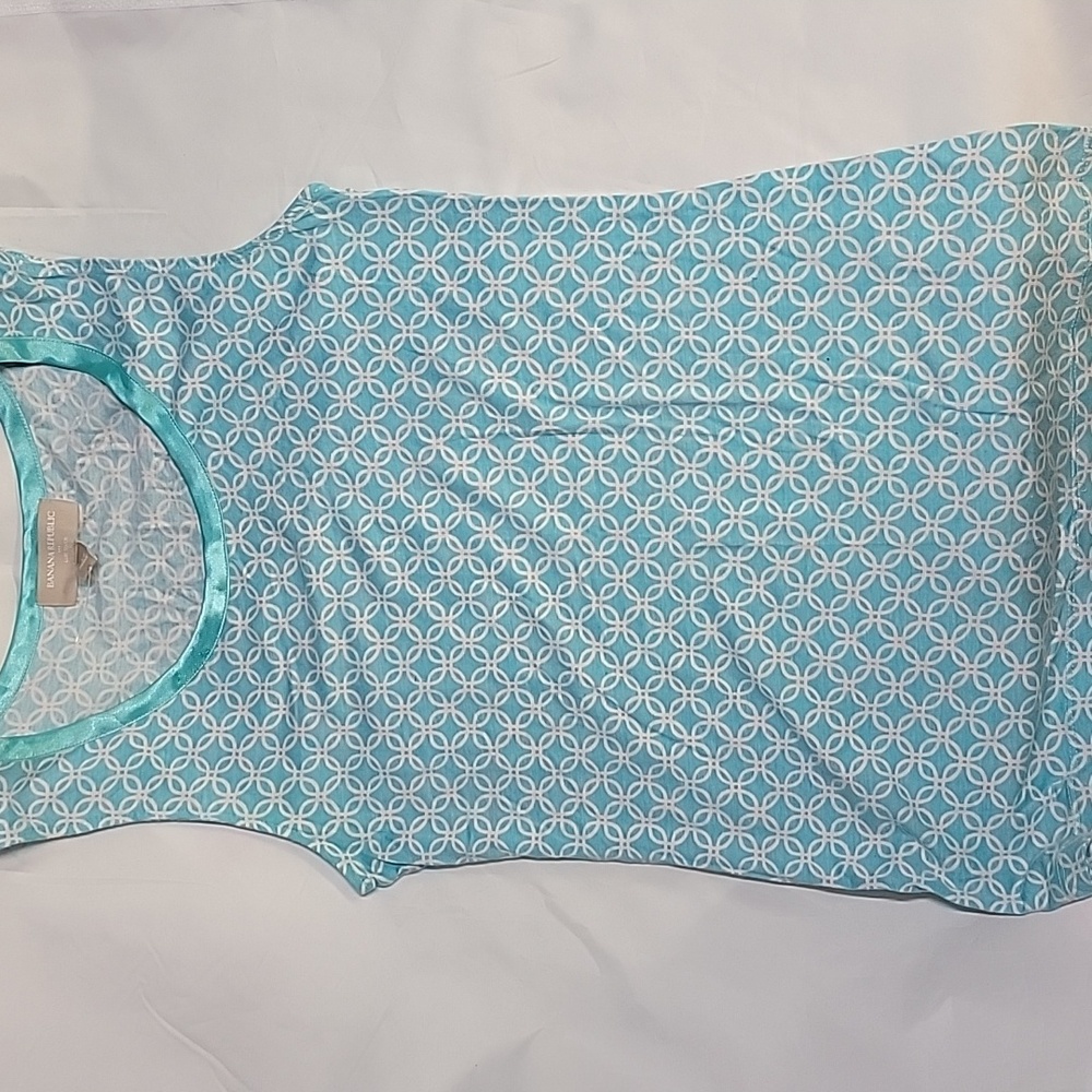 NWOT Banana Republic Turquois And White Tank Top size XS